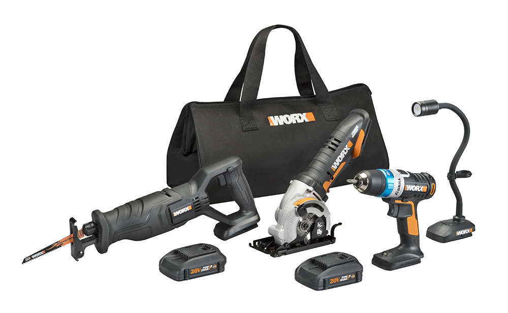 New WORX 20V 4 Piece Combo Kit Multiplies Holiday Wow Factor